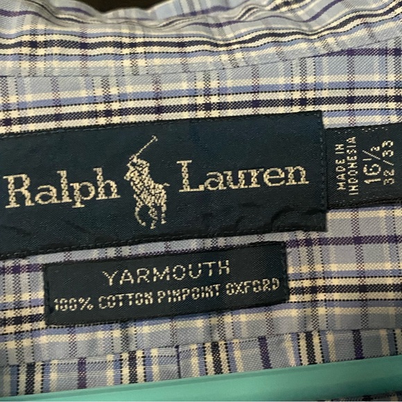 Polo by Ralph Lauren button down, long sleeve shirt. Size 16.5, 32-33 - Picture 3 of 5